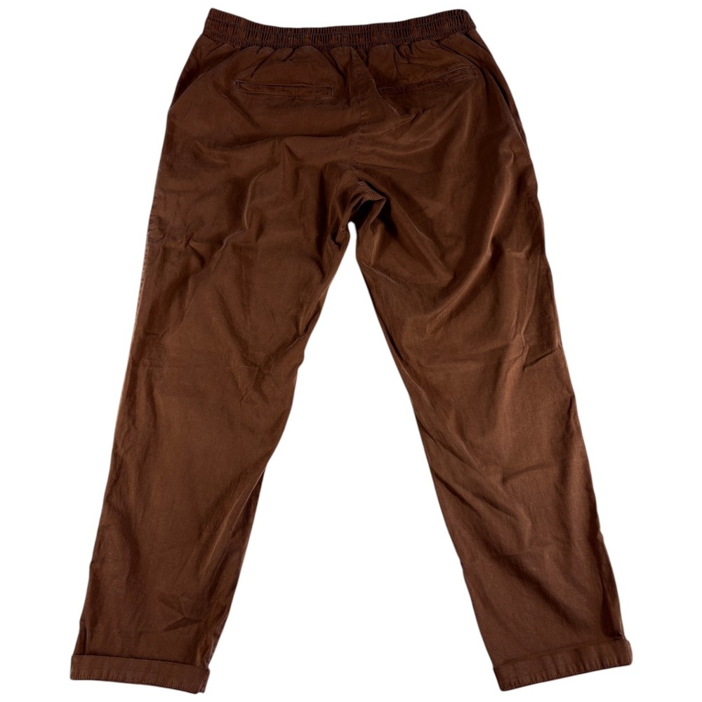 Orvis Jogger Pants Women Medium Brown Relaxed Fit Straight Leg Drawstring Casual - Picture 2 of 7